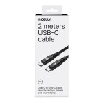 CELLY Καλώδιο USB-C σε USB-C 100W, 2 μέτρα Μαύρο